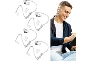 STSAIL 4PCS Acoustic Air Tube Earpiece for 2-Way Radio Audio Headsets Replacement Acoustic Tube Ear Piece for Radio Walkie Talkie Spy Agent Secret Earpiece Costume Prop
