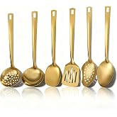 YYTECH 6 Pieces Gold Kitchen Utensils Stainless Steel Steel Kitchen Tools Stainless Steel Kitchen Tools Heavy Duty Kitchen Ac