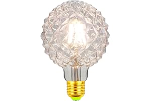 TIANFAN Żarówki LED Vintage 4 W 2700 K ciepła biel kryształowa żarówka LED 220/240 V śruba Edison gwint E27 specjalna żarówka dekoracyjna (G95 ananas)
