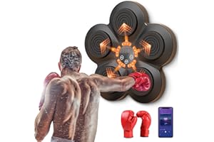 Warmfunn Boxeo Musical, Dispositivo de Boxeo Electrónico Portátil de Pared en Casa, Smart Bluetooth Music Boxeador Electrónico, Regalo de Boxeo para Niños y Adultos