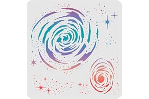 ‎FINGERINSPIRE FINGERINSPIRE Weltraum Galaxie Zeichnungsschablonen Vorlagen 30 x 30 cm Kunststoff wiederverwendbar quadratisch zum Malen auf Holz, Fliesen, Boden, Wand Stoff