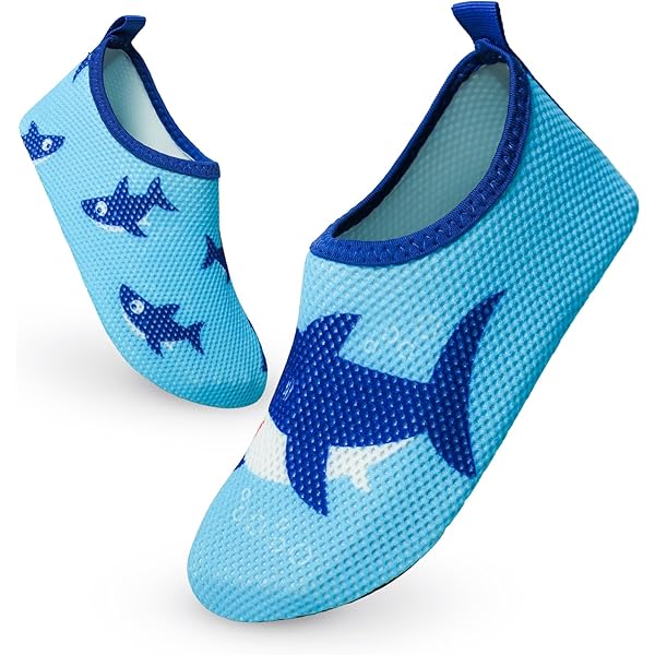 Crova Waterschoenen voor kinderen, jongens, meisjes, strandschoenen, zwemschoenen, blote voeten, zwembad, antislip, badschoenen, Romantisch blauw roze, 29 EU