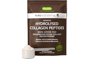 IGENNUS HEALTHCARE NUTRITION 100% Collagene Idrolizzato Proveniente da Bovini Allevati ad Erba, 400gr, Peptidi di Collagene per Produrre Tipo 1, 2 e 3, Grass Fed, in Polvere e Non Aromatizzato, Non-OGM, 40 porzioni, Igennus