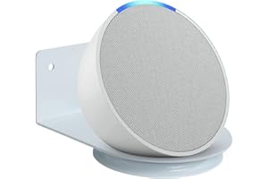 shinar Supporto da parete universale, compatibile con Ech0 Pop Homepod Mini/Google Home Mini, salvaspazio, accessorio per Ech0 Pop/Homepod, mini supporto con gestione dei cavi (Metallo Bianco)