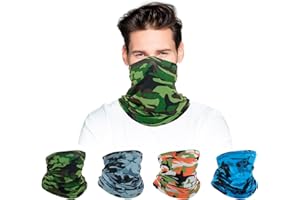 BOOHO Bohoray 4 Pezzi Multifunzione Bandana Uomo Donna, Fascia Scaldacollo Moto, Copricapo Foulard Uomo per Yoga, Climb, Ciclismo Biker Sport all'Aria Aperta, Escursionismo, Motociclismo