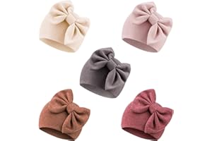 DRESHOW Cappelli per Neonato Cappello da Ospedale Berretto con Fiocco per Neonato