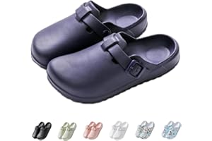 IDEINER Women Garden Clogs Shoes Men Slip on Mules Sandal Lightweight Nurse Kitchen Clogs Ladies Clogs in Print Design Walk Shoes Size UK 4-9.5