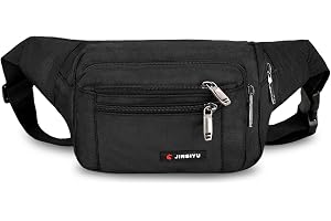 Aucuu Midjeväska Herr och Dam, Midjeväska Bältesväska med dragkedja, Multifunktionell Höftväska, Sport Bum Hip Bag för utomhu