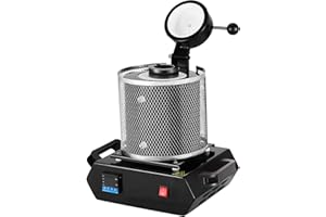 BIXUYOU 1600W Electric Gold Smelting Furnace, Digital Metal Melting Machine, Casting Furnace Kit for Refining Casting Gold Silver, CE/FCC/CCC/PSE