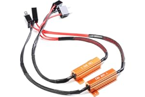 SHINYY 2-PCS H7 LED Bombillas Decodificador de Faros Anti-Error Canbus Resistor Adaptador, Anti-parpadeo Arreglar Error de Salpicadero H7 LED Kit de Conversión Resistencias de Carga, Anti-interferencia(H7)