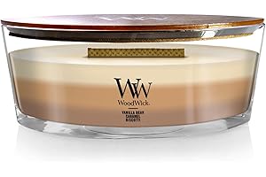 WoodWick Ellipse Trilogy bougie parfumée avec mèche Hearthwick | Café gourmand