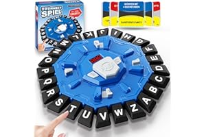 Wortspiel, Brettspiele für Kinder und Erwachsene mit 2 Modi, 24 Tasten Buchstaben Drücken Familienspiel Partyspiele mit Deutscher Aussprache,Puzzlespiel für Jungen und Mädchen ab 3 Jahren,2–8 Spieler