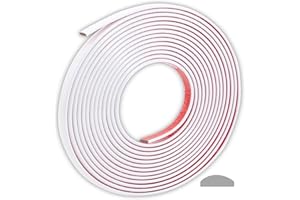 GKKBUFF White Self Adhesive 3d Wall Edging Strip Peel and Stick Trim Seam Wall Sticker Decor Tape Decorative for Ceiling/Corner/Mirror/Furniture/Door/Wardrobe/Home and Auto Decor (1.2CM*5M/0.47IN*16.4FT)