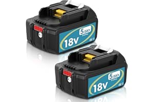 Ibanti BL1860B Ricambio per 18V Batteria per BL1850B BL1850 BL1840B BL1840 (nero blu)