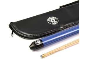 Jonny 8 Ball 42 Inch BLUE JET JUNIOR 2pc Ash Snooker Cue & SOFT CASE - 9mm Tip