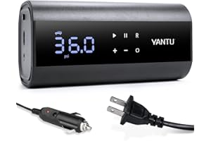 YANTU AC/DC Tyre Inflator Air Compressor,Portable Dual Cylinder Car Tyre Pump with 8.3Inch Digital Screen,150Psi Car Tyre Inflator with Tyre Pressure Gauge,12V Electric Pump for Inflatables/Car/Bike
