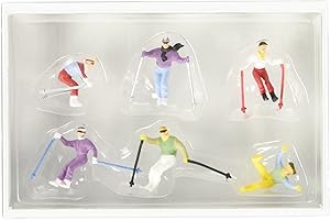 Preiser 1/87 Ème - PR10313 - Modélisme Ferroviaire - Skieurs Ski Alpin