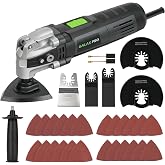 GALAX PRO 400W powerful oscillating tool with 6 speeds | Ideal for renovation and demolition | Cuts, scrapes and sands wood,