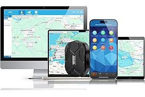 TKMARS GPS Tracker Auto GPS Tracker Ohne ABO IP65 Wasserdicht,Starker Magnet,90 Tage Standby-Zeit,5000MAH