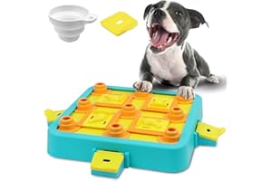 QLOUNI Hundespielzeug Intelligenz, Snacks Interaktives Hundespielzeug mit 3 Schwierigkeitsgraden, Slow Food Bowl Intelligenzspielzeug für Kleine, Mittlere, Große Hunde, zum Hundeintelligenz Verbessern