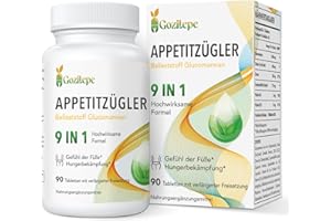 ‎GOZITEPE Natürlicher Appetitzügler für Frauen – Glucomannan aus Konjakwurzel mit Grüntee, Cayennepfeffer, Vitamin B6 & B12 – Vegan, Zusatzstofffrei (90 stück (1er Pack))