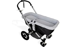 Babyline Cubre capazo Muselina 100% Algodón + Colchita + Almohada Muselina 100% Accesorios Set 3 Piezas. Fabricado En España. Hipoalergénica, Transpirable, Hipersuave (Gris Piedra)