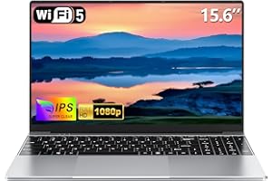 NAIKLULU 15.6 Pulgadas Pc Ordenador Portátil Laptop Computer 2025, N4000 Procesador (1.10 to 2.6 GHz) 8GB RAM 256GB SSD Computadora Portátil, Tarjeta TF, Webcam, Touchpad, Estudiante/Hogar/Negocio
