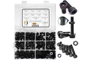 Epi-Torque; The Epic Torque #Doityourself High Tensile Allen Bolts Dia M6 Assorted Lengths 8MM-30MM Pack of 416 Pcs with Plastic Box Assortment
