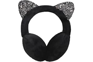 NICEYEA Kids Winter Cute Ear Muffs Faux Fur Ear Warmer Soft Plush Outdoor Earflap Cover Headband with Cat Ears