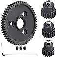 FriHobby Metal Steel 54T 32P Spur Gear with 15T/17T/19T Pinions Gear Sets Replace 3956 for Traxxas Slash Rustler Stampede E-REVO Summit ST Rally Raptor R T-Maxx 2WD VXL