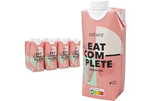 ‎SATURO Saturo Trinknahrung Erdbeere | Astronautennahrung Mit Protein & 330kcal | Trinknahrung Mit Wertvollen Nährstoffen | 8 x 330ml