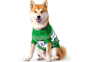 SPARDAR Dog Jumper Large, Winter Pet Sweater Classic Snowflake Turtleneck Thick Warm Dog Clothes for Labrador, Doberman and Golden Retriever