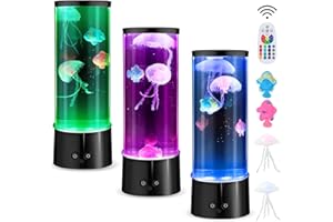YISITONG Lampe Meduse, Jellyfish Lampes à lave 17 Effets de Lumière Changeants de Couleur - LED Aquarium Méduse Lumière d'ambiance Nuit Lumière pour Chambre des Enfants Maison Bureau
