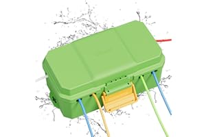 Kabelbox Wasserdicht, Diivoo Wetterfeste Safe Kabelbox außenbereich, Waterproof Outdoor, größe 6-Kabel-Dichtungseinführung schützen Power Strip, Timer-Steckdose, Urlaub Licht Dekoration, Grün