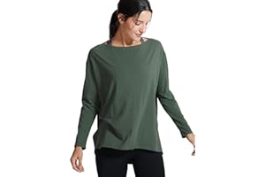 CRZ YOGA Damen Pima Baumwolle Sport Langarmshirt Fitness Yoga Langarm Leichte Shirt Longsleeve Lässig Oberteile