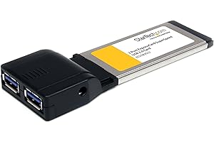 StarTech.com Tarjeta Adaptador ExpressCard/34 USB 3.0 (5Gbps) de 2 Puertos con UASP - Controladora SuperSpeed 34 mm - 2x USB A Hembra (ECUSB3S22)