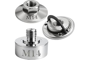 LOMHYVE Kit adaptateur X-Lock, écrou de serrage rapide M14, Acier inoxydable 304, Ultra-robuste & changement rapide, S'adapte à toutes les meuleuses d'angle avec filetage M14 (même les modèles sans fil)