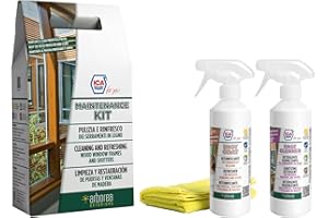 Ica For You Arborea Kit - Kit per la Pulizia e il Rinfresco dei Serramenti in Legno Verniciato, Include Panno in Microfibra, Easycoat Spray e Fastcleaner Spray, 0.5 L + 0.5 L - KITH2OP