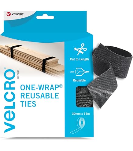 VELCRO® Brand One-Wrap Reusable Cable Ties – Multi-Coloured, 5 Pack, 12mm X 20cm