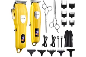 CkeyiN Tondeuse Cheveux Rechargeable,Coupe de Cheveux Electrique,Avec Ecran LED,7 Longueurs de Réglage,Tondeuse Barbe Parfait Pour les Hommes/Enfants/Barbiers Professionnels