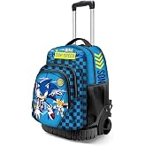 KARACTERMANIA Sonic The Hedgehog Go-Fan GTS Wheeled Backpack 3.0, Blue, 32 x 44 cm, Capacity 33.79 L