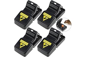Rat Traps - 4 x Large Heavy Duty Rat Traps That Kill Instantly - Reusable Mouse Trap,Reusable Rat,Mouse Rodent solution Uwenkjie.