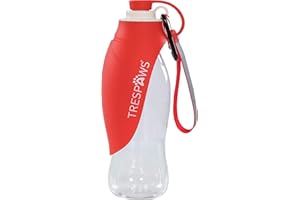 TRESPASS Trespaws Tamu Dog Water Bottle with Drinking Bowl