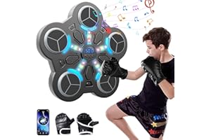 Tugeem Music Boxing Machine,Boxing Machine Wall Mounted,Smart Music Boxing Machine with Boxings Gloves,Musical Boxings Equipment Punching Machines,Wall Target Training for Adult Kid Home Exercises