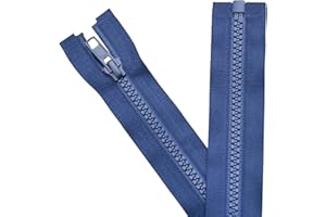 Sawoake 2 Pezzo #5 58 cm Separazione Giacca Zipper per Cucire Cappotti Giacca Zipper Blu Marino A Forma di Plastica Zipper Bulk Tailor DIY Strumenti di Cucire per Indumento/Borse