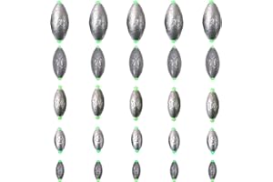 DHER Pesos Bola De Pesca Peso De Pesca De Plomos para Pesca 25 Piezas (5g/8g/12g/20g/30g) Plomada Pesca Abierta Mordida De Plomo Pesa Peso Plomada RáPida Bote De Pesca Abierta Plomo Pesca En El Mar Pesca