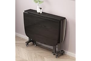 GUOTANG STORE Mesa Plegable de Comedor de Madera, Mesas Comedor Extensibles con Ruedas, Mesa Consola Extensible, para Espacios Pequeños