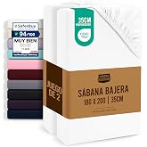Utopia Bedding Set of 2 Fitted Sheet 180 x 200 cm &ndash; White &ndash; Oeko Tex Certified &ndash; Deep Pocket &ndash; Brushed Microfiber (180 Bed)