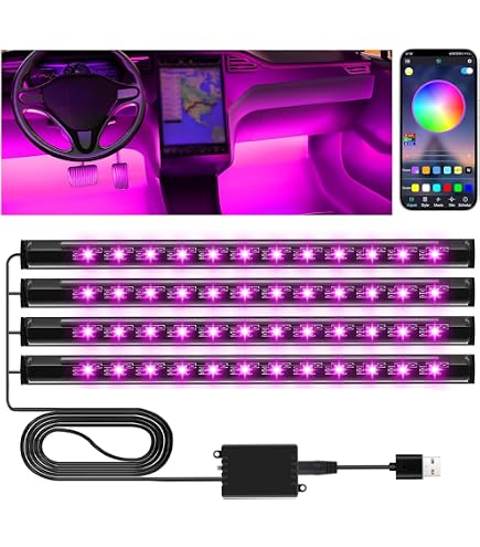 4x Feux Stroboscopiques Solaires RGB - Toit Voiture - Télécommande 8 Couleurs - LED étanche - Détection Crépusculaire
