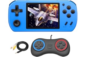 ZHISHAN Handheld Spielkonsole Tragbare Spiele Konsolen inkl 270 Klassische Vintage Video Spielen 3.0 "LCD HD Bildschirm Arcade Erholung System Geburtstagsgeschenk für Kinder (Blau)